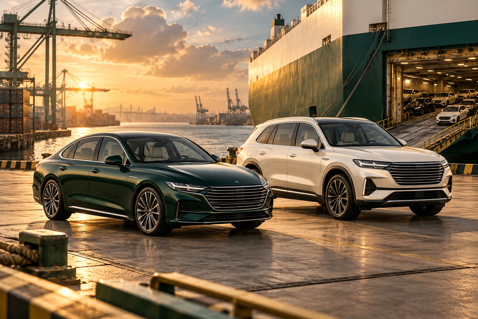 Automobiles — Image illustrative générée par IA · ne représente pas un stock réel